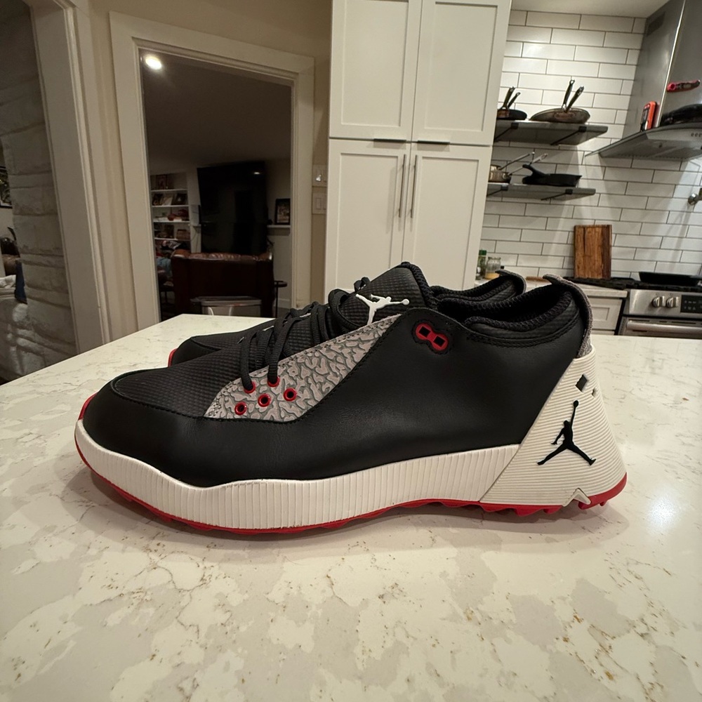 Air Jordan Golf Black and Red Shoes